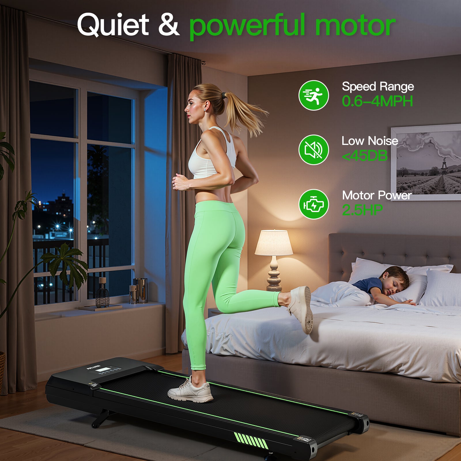 Akluer 12% Auto Incline With Bluetooth Function Walking Pad Treadmill