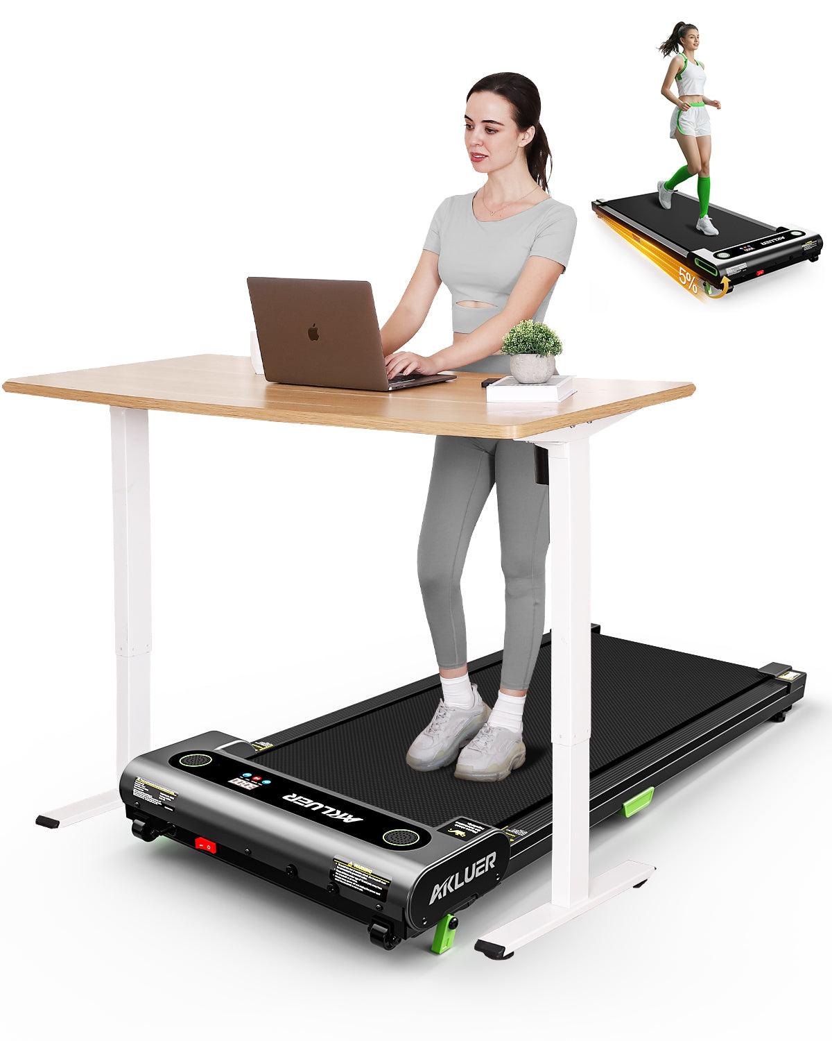 AKLUER 480L-A Under Desk Treadmill