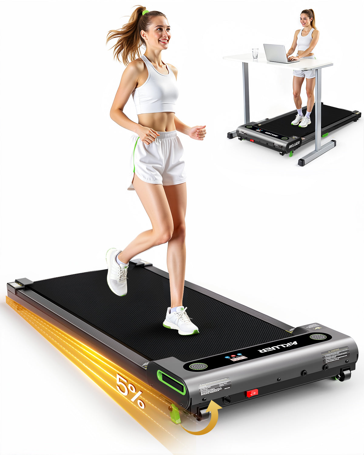 AKLUER 480L-A Under Desk Treadmill