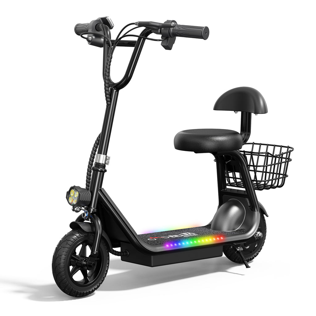EILLEO Q1 Electric Scooter for Kids with Seat and bluetooth Music