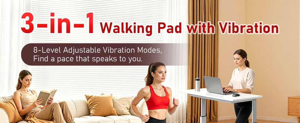 Akluer S49AD Multi-Functional 2-in-1 Walking Pad Treadmill and Vibration Body Shaker