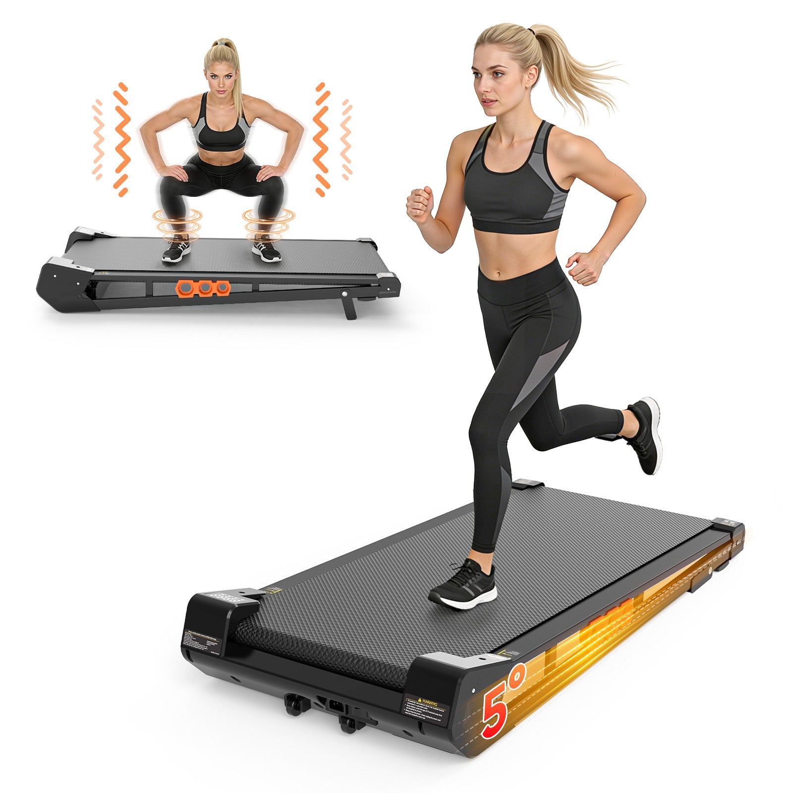 Akluer S49AD Vibration Walking Pad Treadmill
