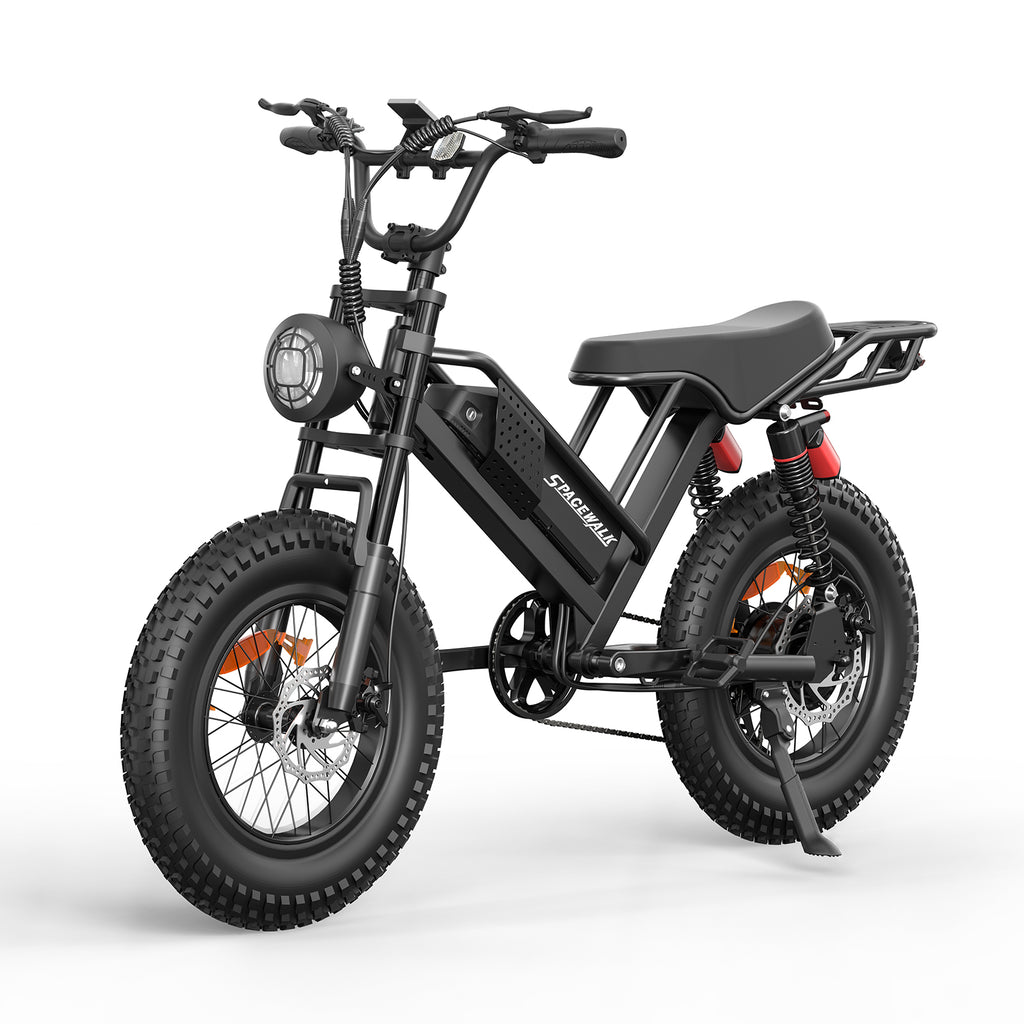 Eilleo 20" Fat Tire E-Bike – 750W Motor (920W Peak), 24.9 mph, 50–70 Mile Range, 48V 15.6Ah Battery, Dual Suspension, Shimano 7-Speed