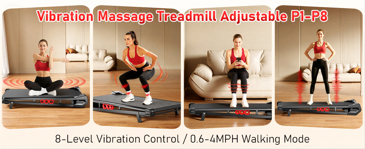 Akluer S49AD Multi-Functional 2-in-1 Walking Pad Treadmill and Vibration Body Shaker