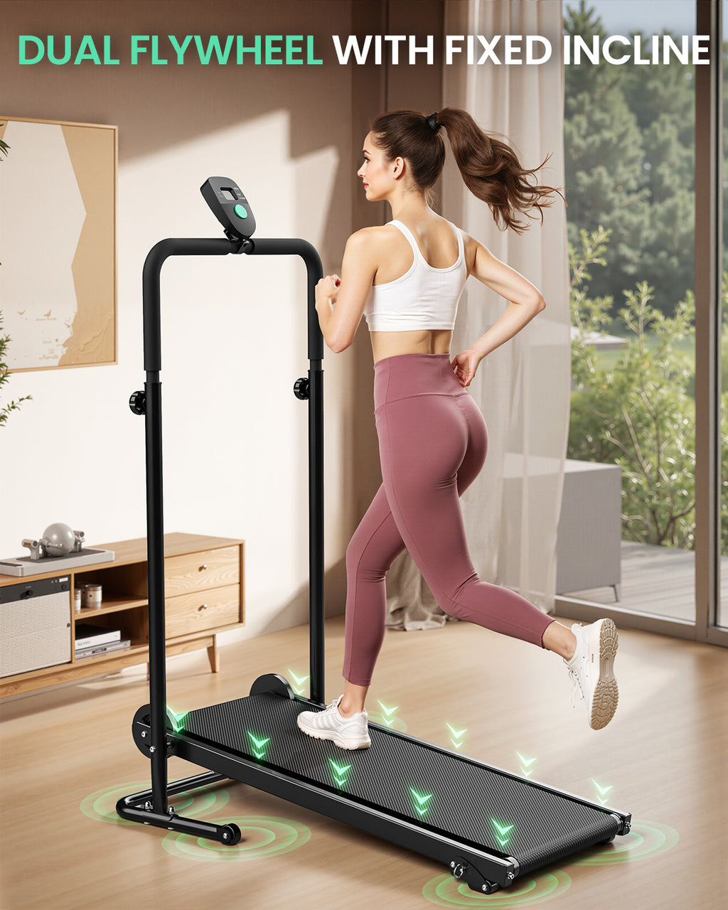 Akluer RJ-401 Non-Electric Motorized Self-Powered Treadmill