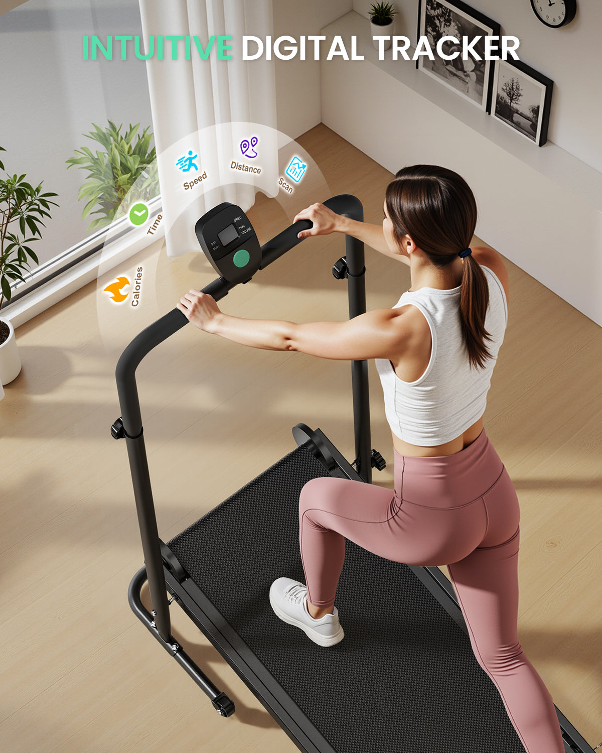 Akluer RJ-401 Non-Electric Motorized Self-Powered Treadmill