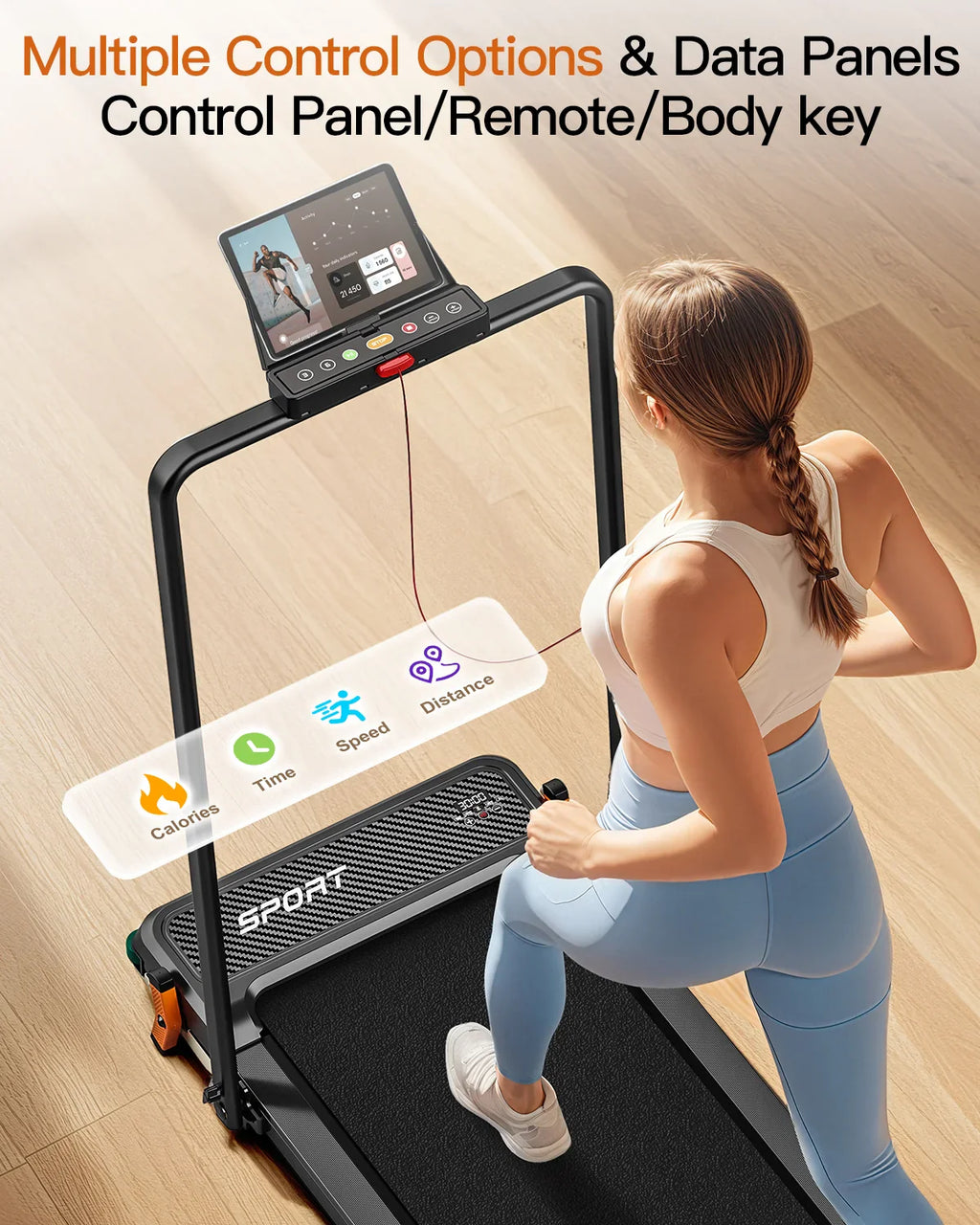 Akluer 520A-B 2 in 1 Foot Massage Under Desk Treadmill
