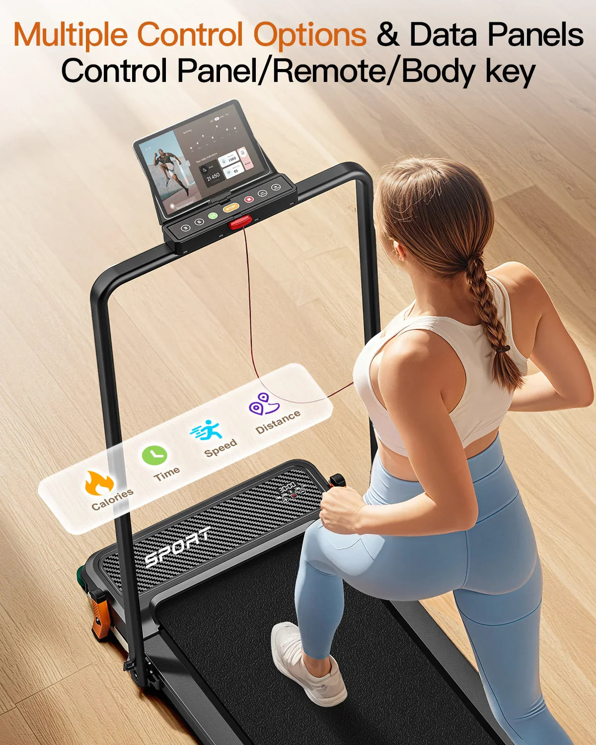 Akluer 520A-B 2 in 1 Foot Massage Under Desk Treadmill