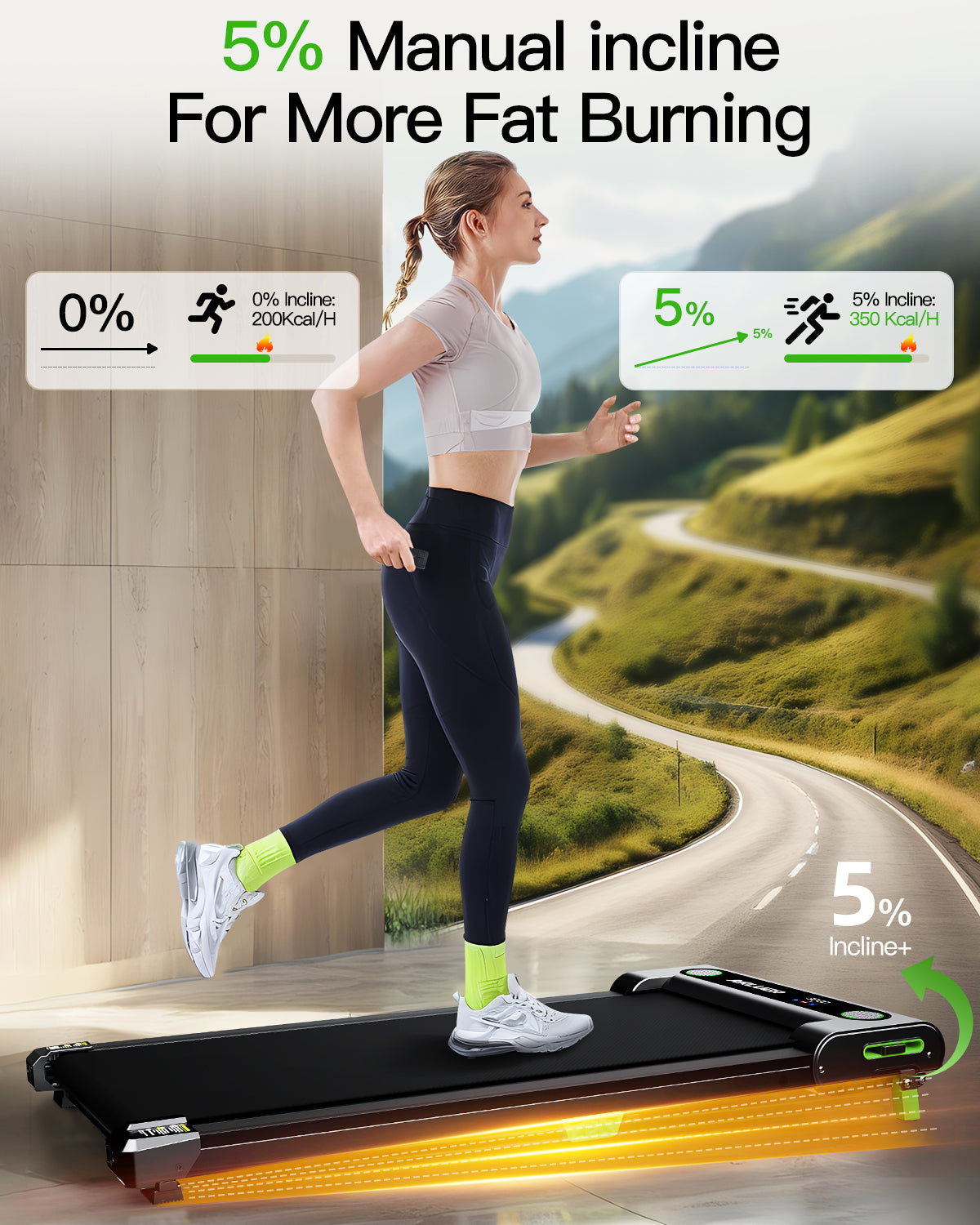 AKLUER 480L-A Under Desk Treadmill