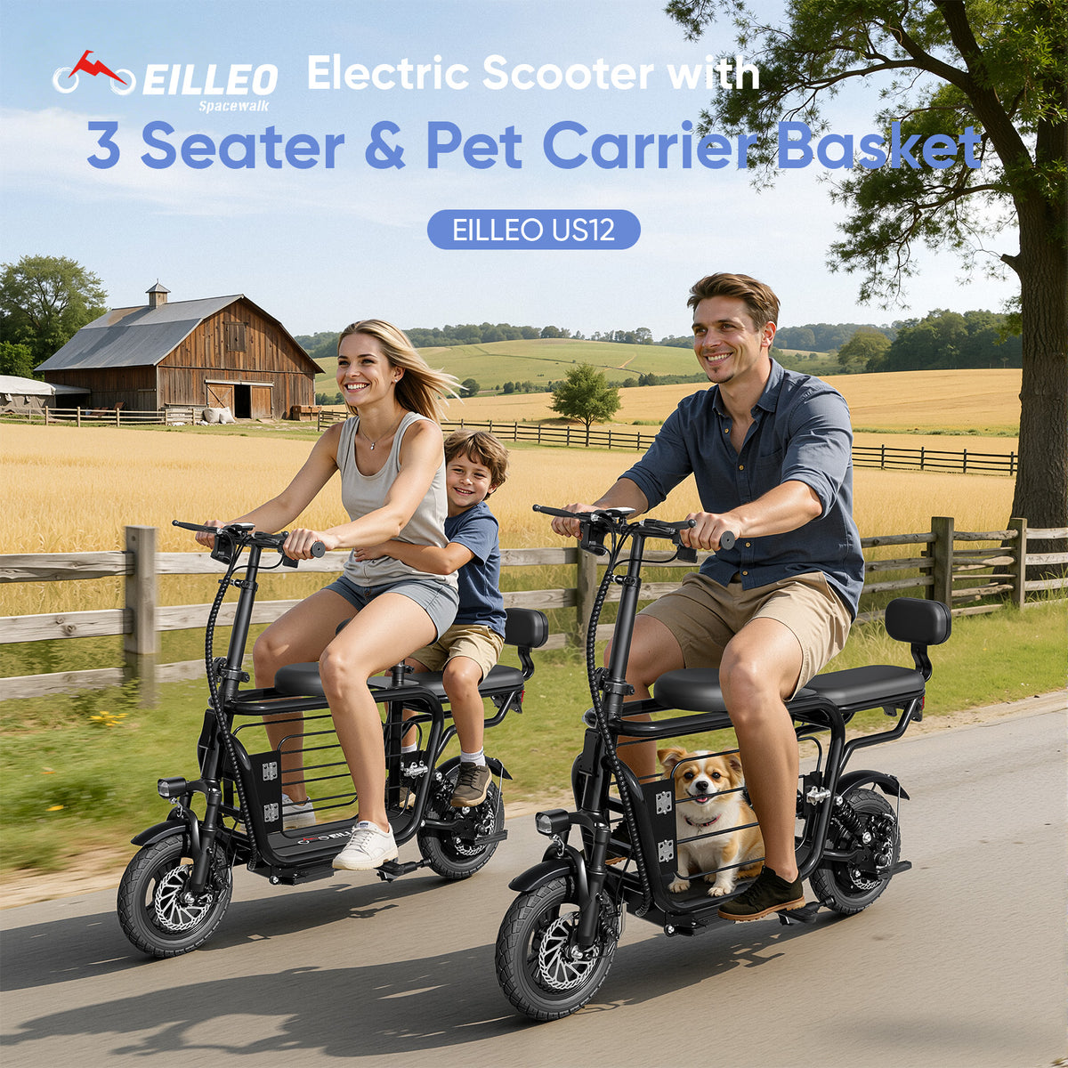EILLEO Spacewalk 3 Seater & Pet Carriee Basket EILLEO US12