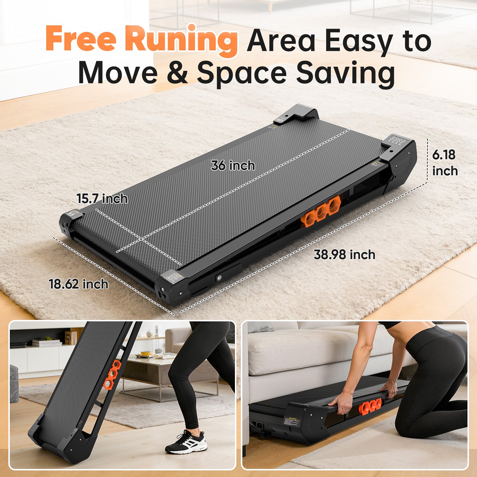 Akluer S49AD Vibration Walking Pad Treadmill