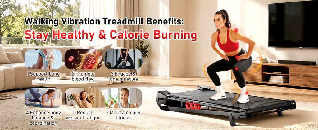Akluer S49AD Multi-Functional 2-in-1 Walking Pad Treadmill and Vibration Body Shaker