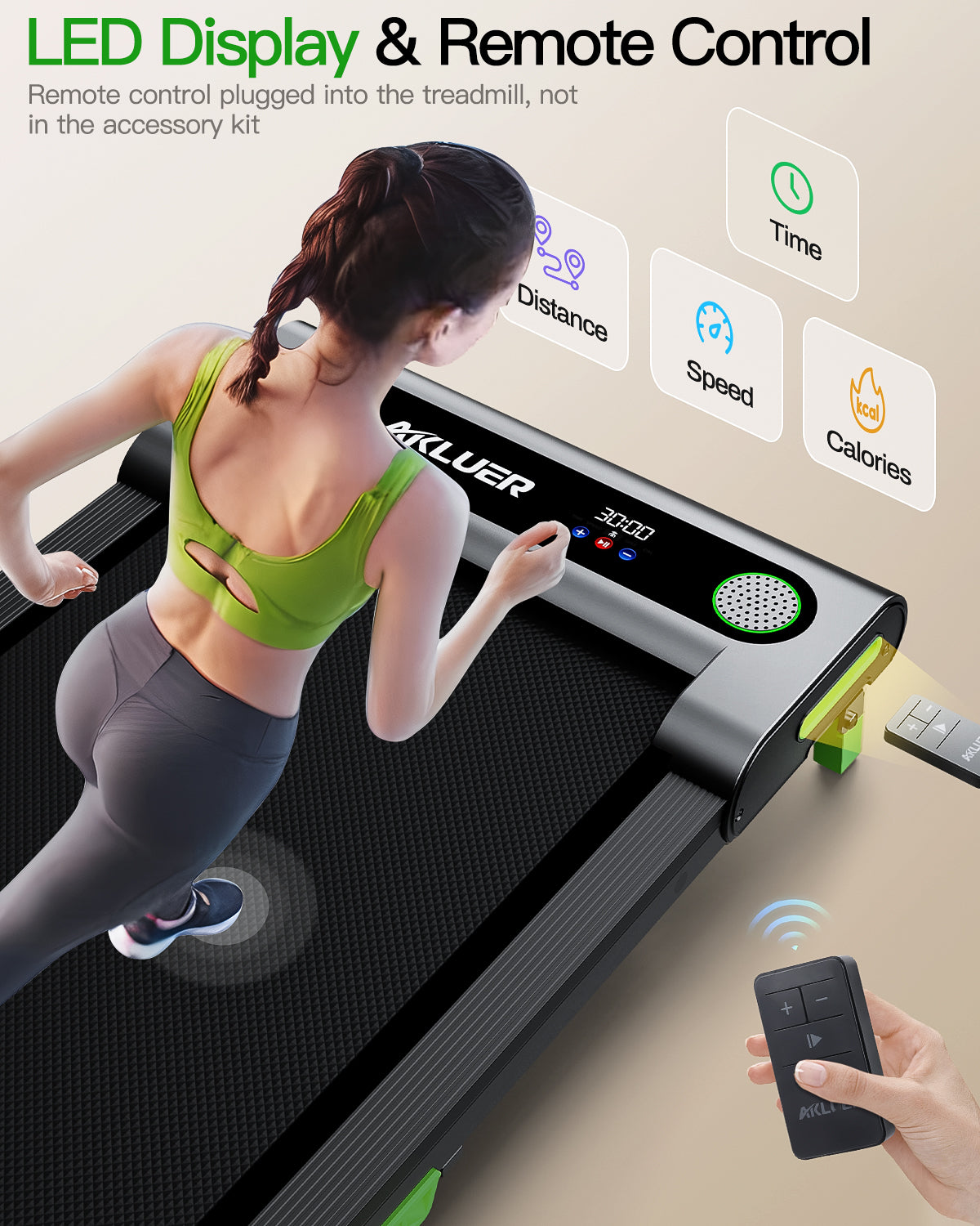 AKLUER 480L-A Under Desk Treadmill
