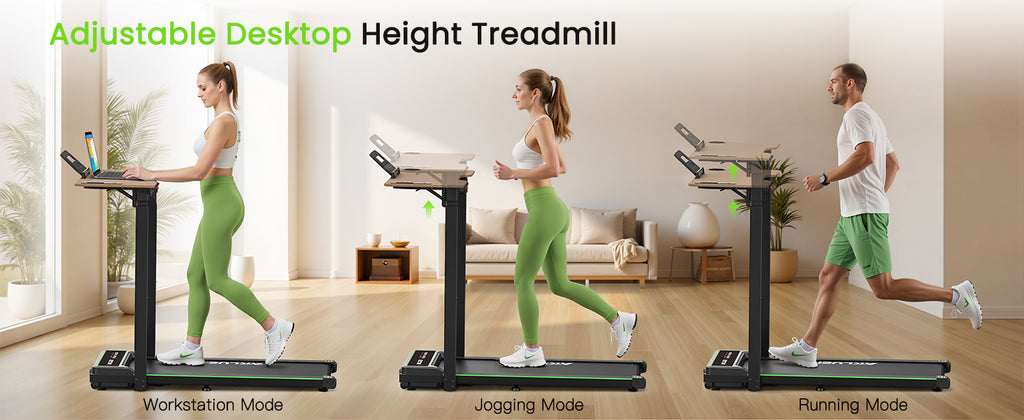 Akluer P3-D Adjustable Height Desk Treadmill
