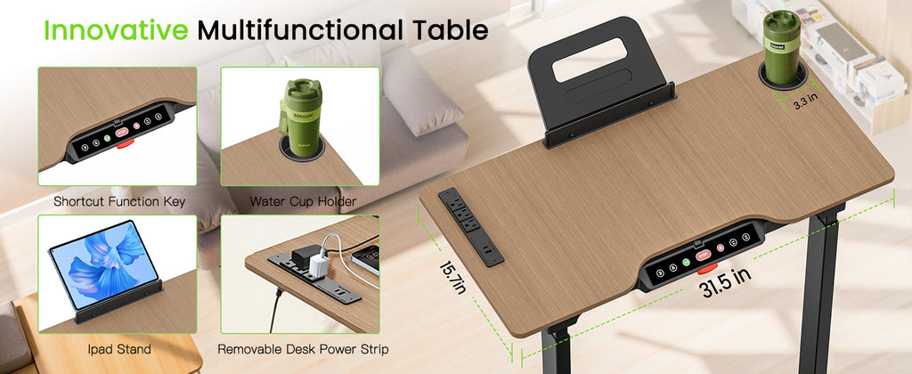 Akluer P3-D Adjustable Height Desk Treadmill