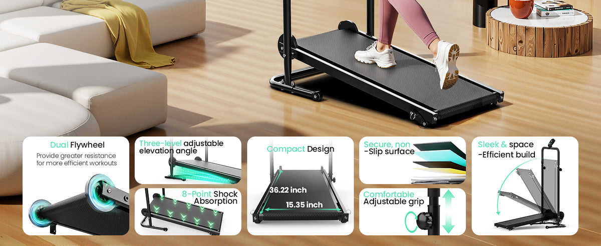 Akluer RJ-401 Non-Electric Motorized Self-Powered Treadmill