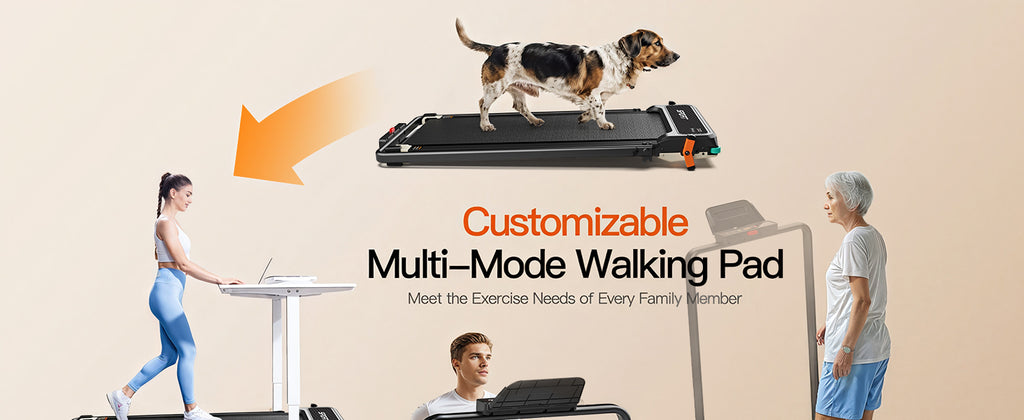 Akluer 520A-B 2 in 1 Foot Massage Under Desk Treadmill
