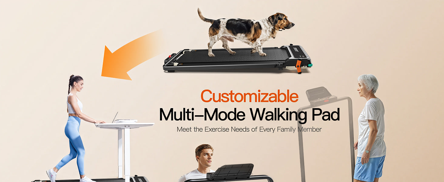 Akluer 520A-B 2 in 1 Foot Massage Under Desk Treadmill
