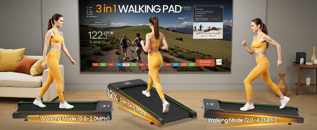 Akluer 12% Auto Incline With Bluetooth Function Walking Pad Treadmill