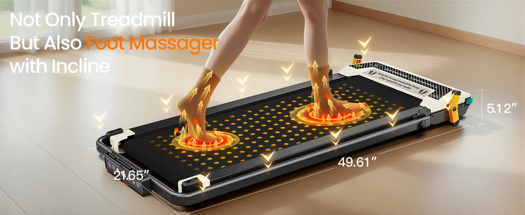Akluer 520A-B 2 in 1 Foot Massage Under Desk Treadmill