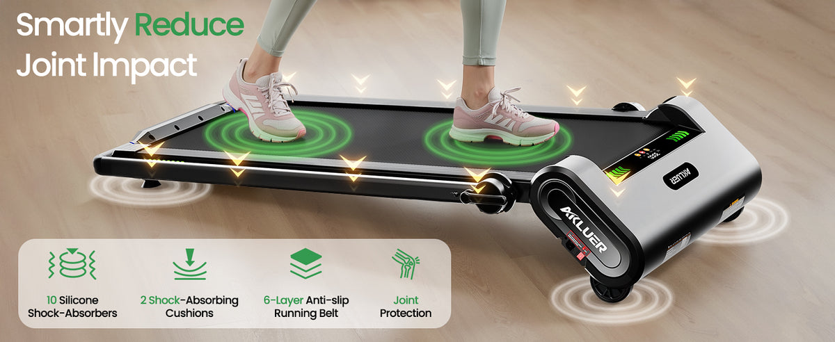 Akluer H1-B 13% Auto Incline Under Desk Treadmill
