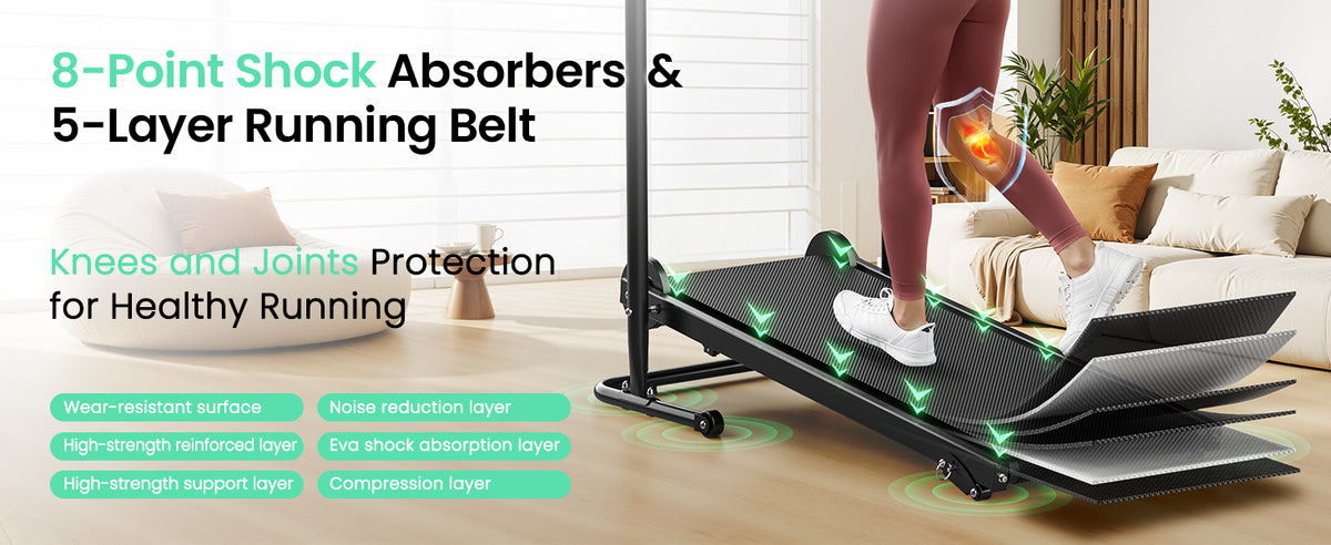 Akluer RJ-401 Non-Electric Motorized Self-Powered Treadmill