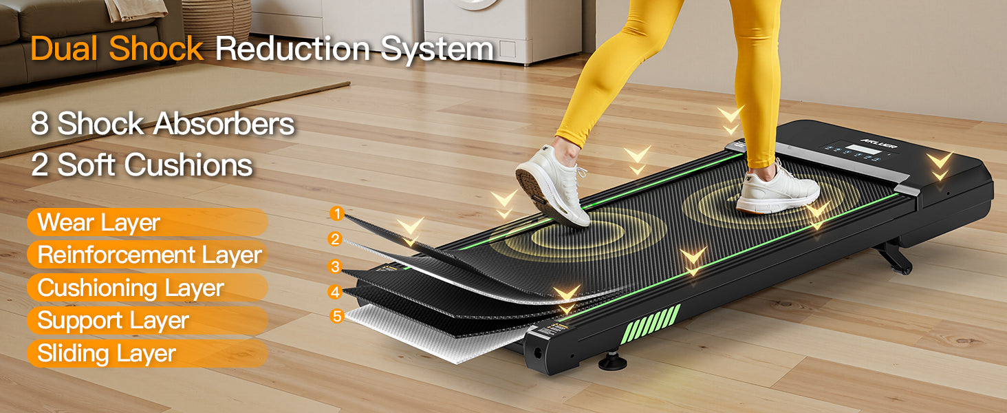 Akluer 12% Auto Incline With Bluetooth Function Walking Pad Treadmill
