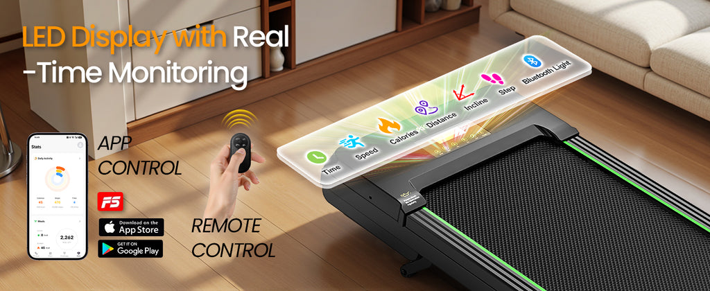 Akluer 12% Auto Incline With Bluetooth Function Walking Pad Treadmill