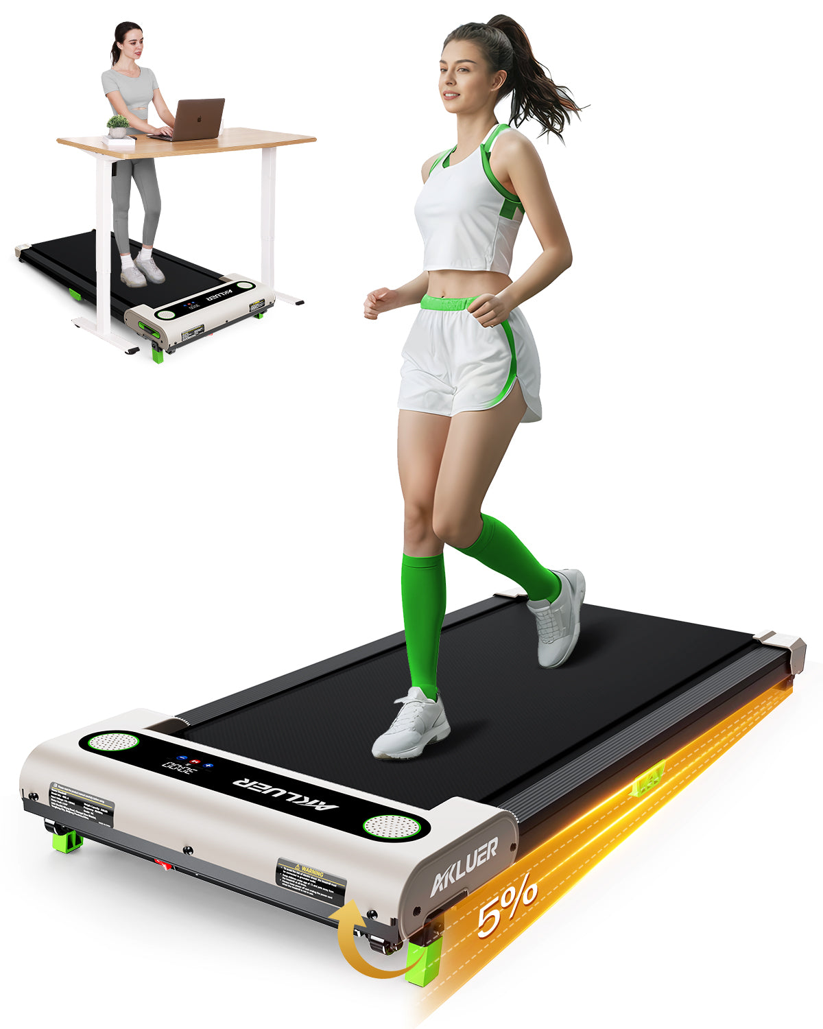 AKLUER 480L-A Under Desk Treadmill